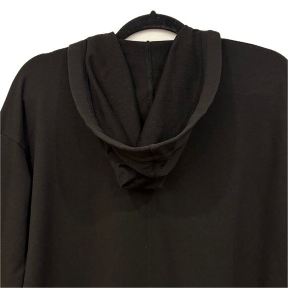 The Drop Hooded Sweatshirt Dress Womens Medium Black Long Sleeve Knee Length - Picture 7 of 7